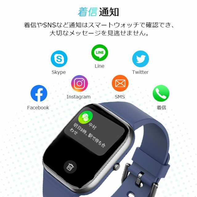 スマートウォッチ 血糖 値 測定 音声通話 血糖値 血圧 血中酸素 iphone android 日本語説明書 BLUETOOTH 歩数 着信通知  腕時計 睡眠検測｜au PAY マーケット